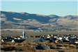 Aerial View of Saratoga Springs With Mountain Range in Background