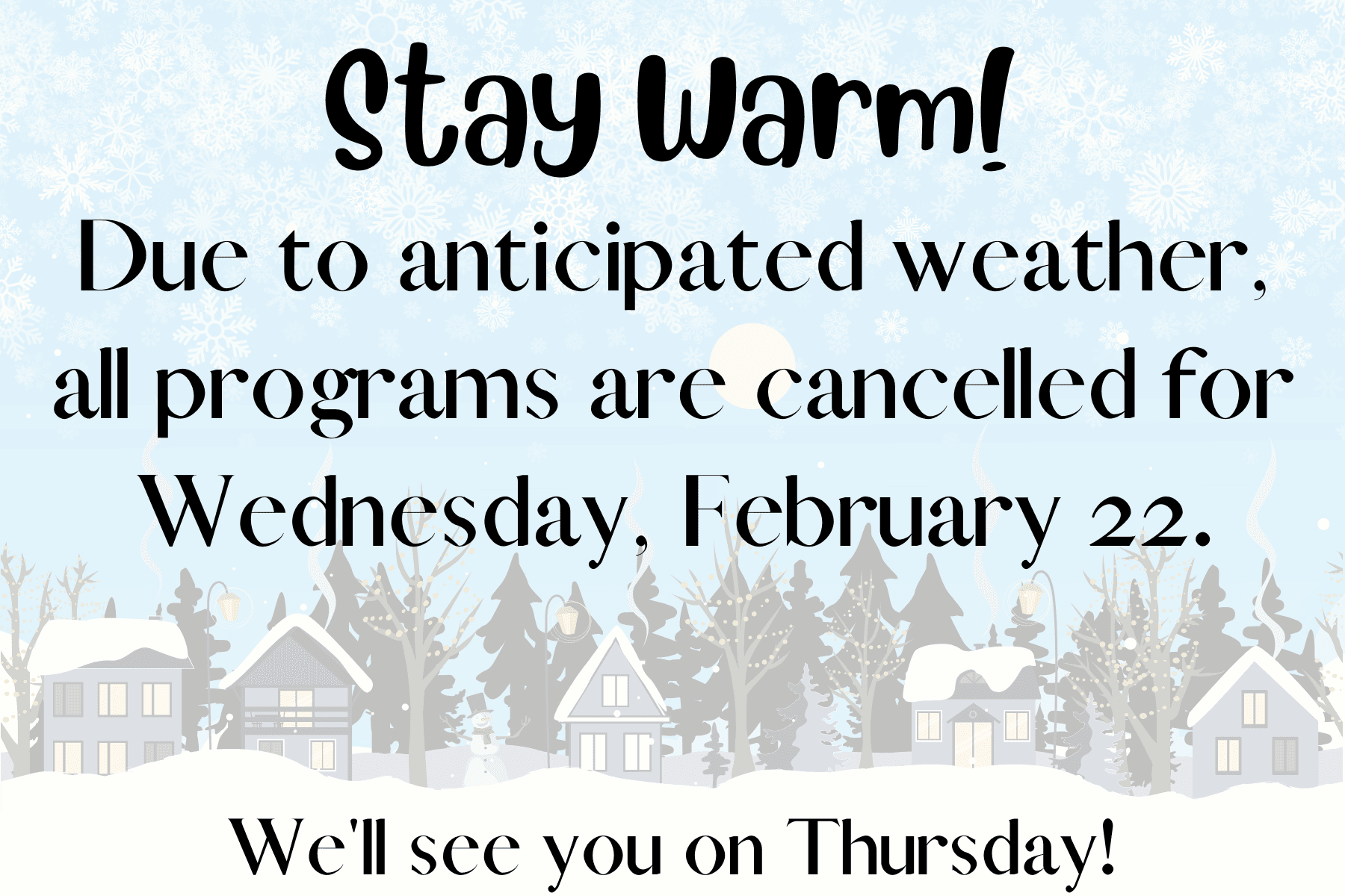 News Flash for 2.22.23 Weather Closure