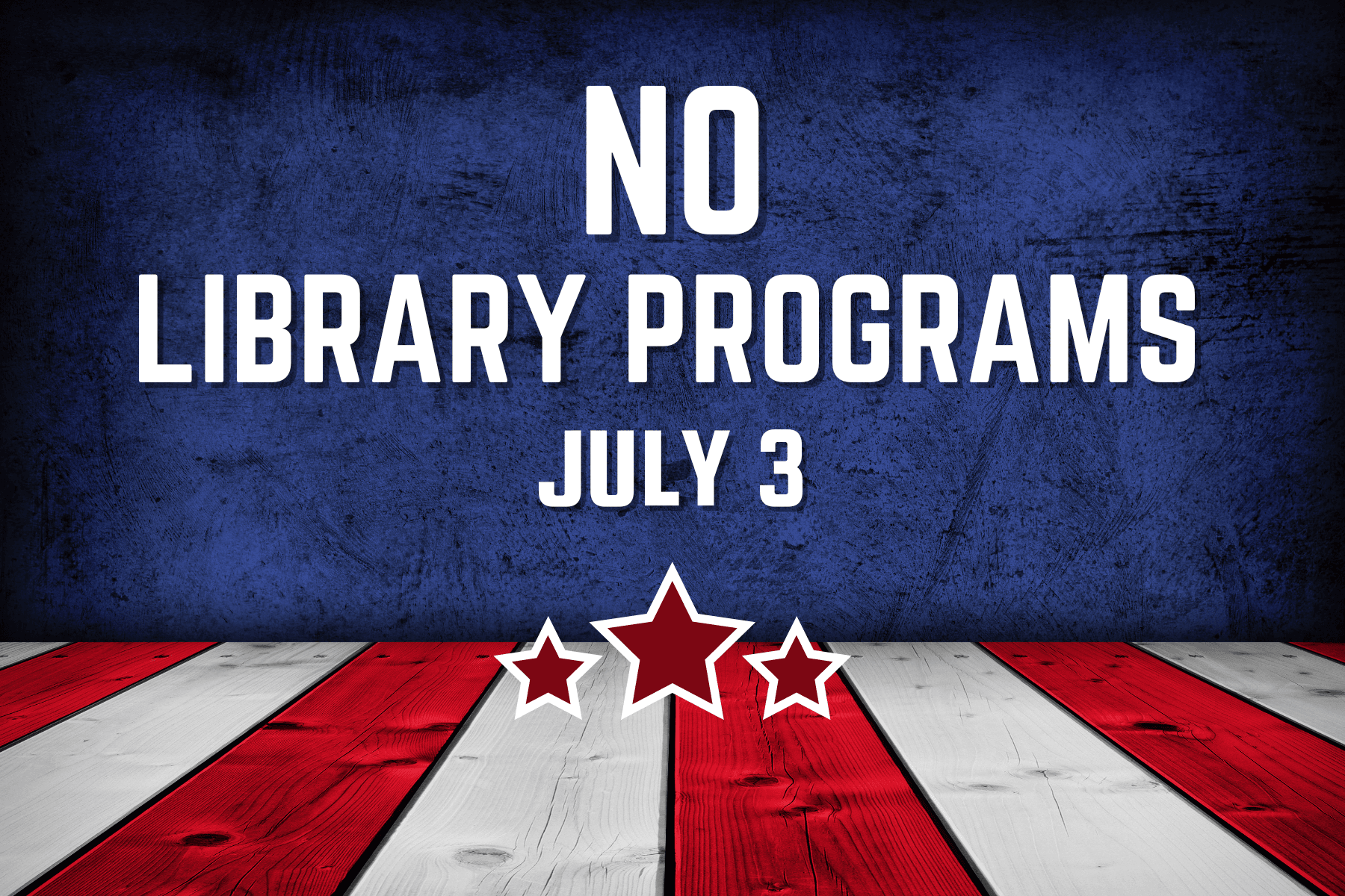 Programs paused May 22 - June 6 while library prepares for summer