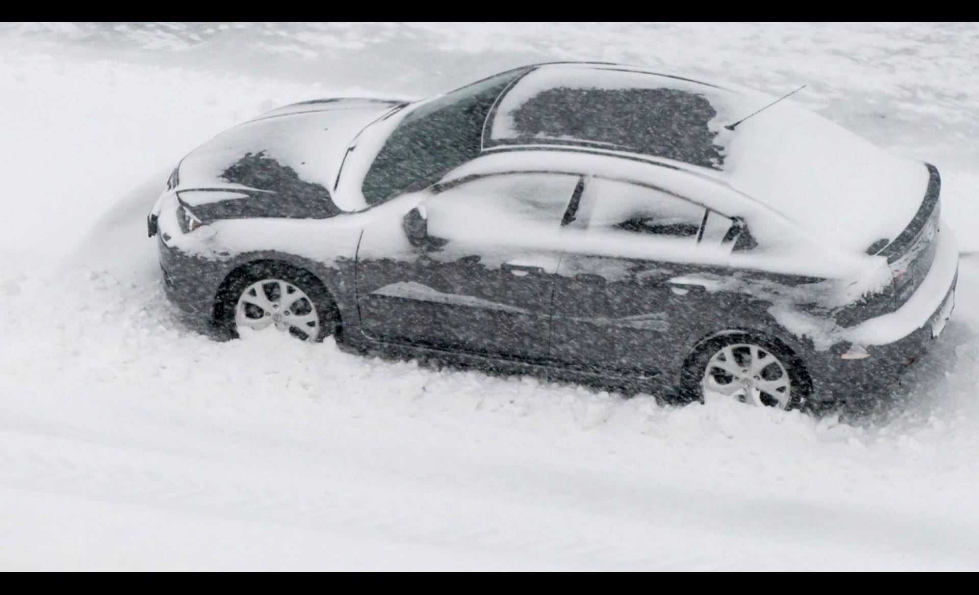 car in snow