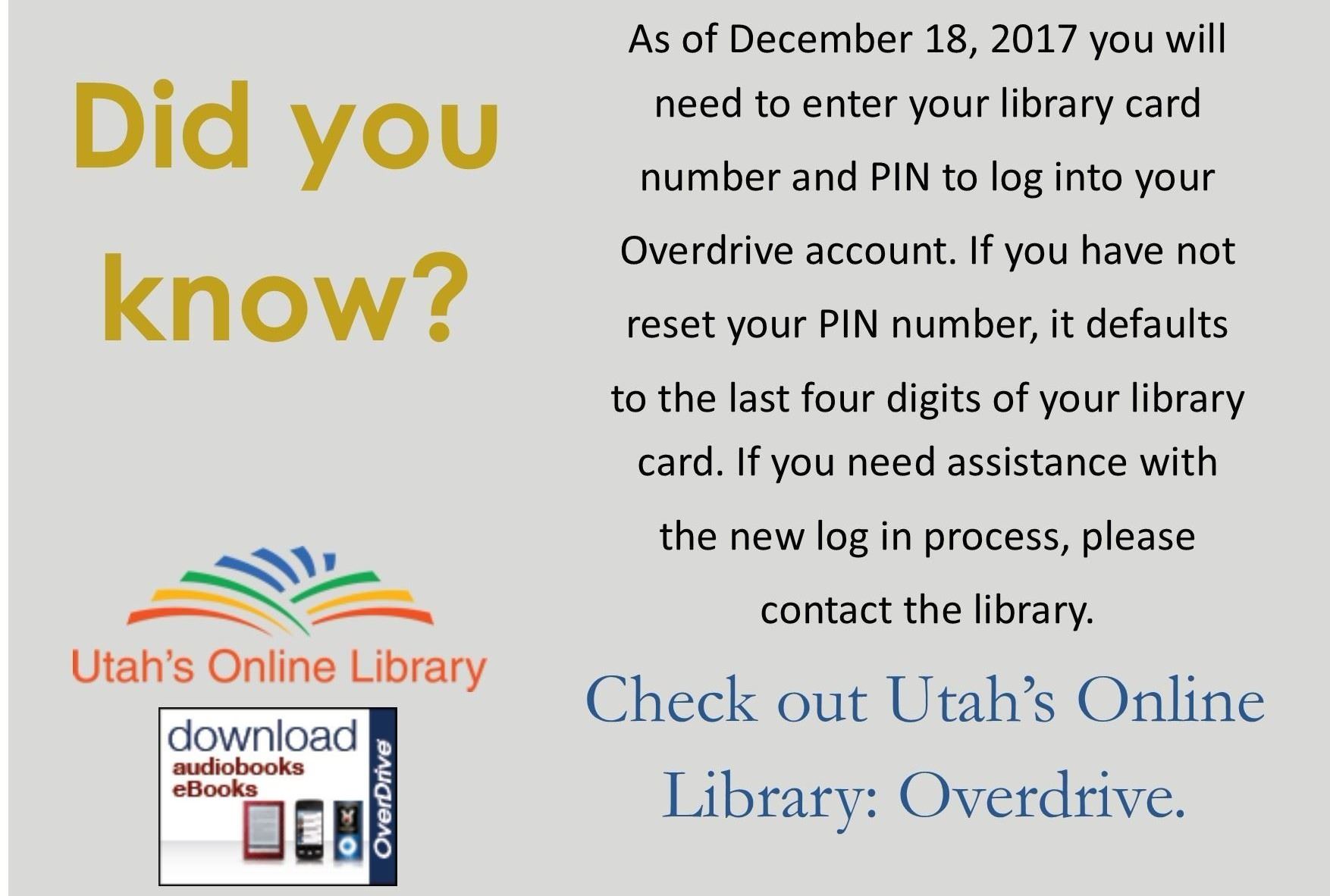 Online Database Overdrive