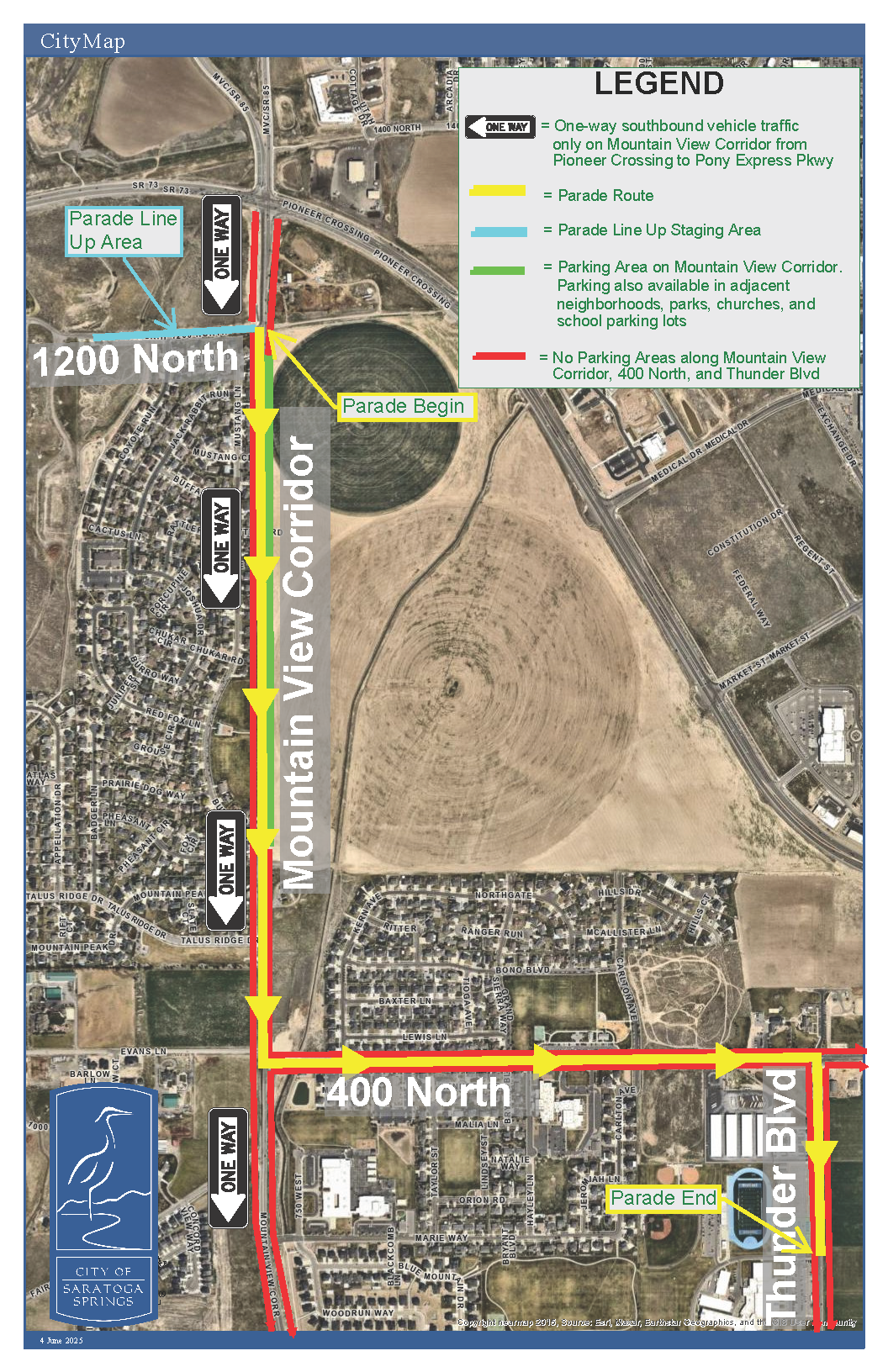 2025 Parade Route and Traffic and Parking Exhibit